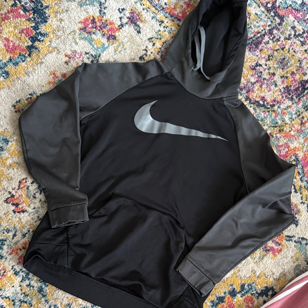 Nike Black and Gray Hoodie